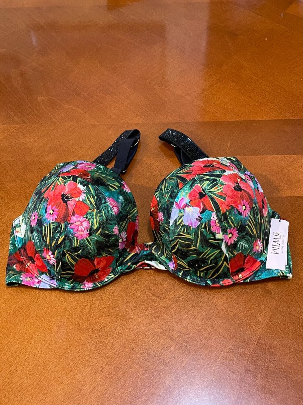 Victoria's Secret Shine Strap Sexy Tee Push-Up Bikini Top 36D NWT